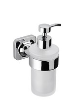 Croydex Flexi-Fix Soap Dispenser Frosted Glass with Chrome Mount - Shoreditch