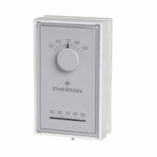 White Rodgers 1E30N-910 Emerson Heat Only Mercury-Free Thermostat w/ Plate