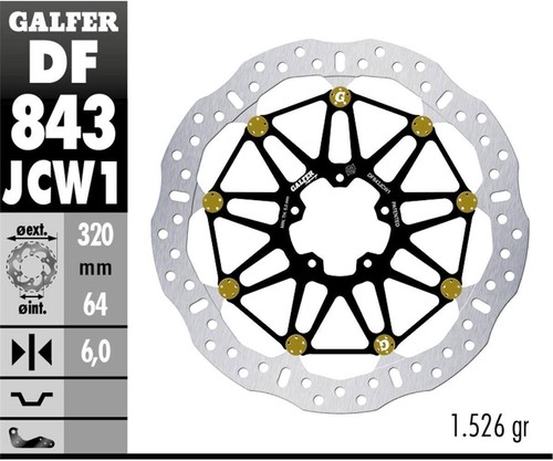 Galfer front brake - brake, wave