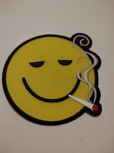 Toking smiley face iron sew - face,