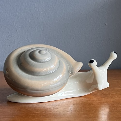 Ceramic pottery snail - ceramic,