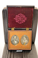 Vintage 6th Plate Dagguereotype Union VR Dbl./Husband & Wife Photo