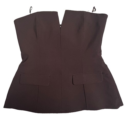 Zara nwt brown - halter, corset