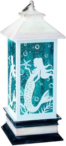 Lighted mermaid lantern - lantern, table