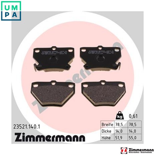 Brake pad set - set,