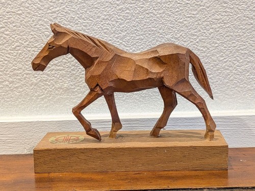 Japanese wood carving horse - wood,