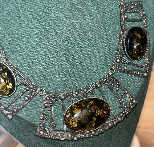 Vintage sterling silver green - sterling,