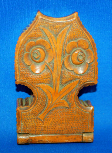 Carved wooden pocket watch - carved,