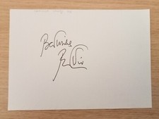 Peter Ustinov Spartacus Hercule Poirot Personally Signed Page AFTAL #216 COA