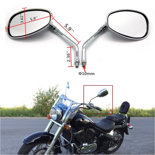 Chrome oval rear - chrome, mirrors