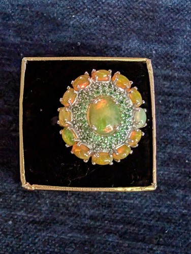 Ethiopian fire opal sterling - ethiopian,