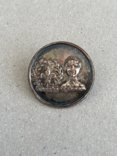 Large antique livery button - button,