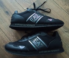 Mens EMPORIO ARMANI EA7 Black / Iridescent Trainers Size 8 UK (X8X085XK313)