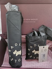 RADLEY IN THE ROUND BLACK UMBRELLA AND SHOPPER GIFT BOXED NEW