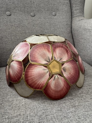 Vintage spherical capiz shell - capiz,