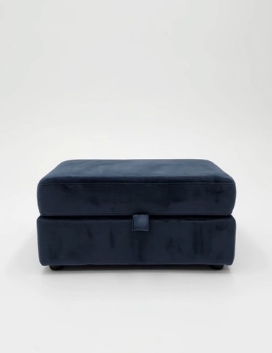 Storage footstool navy - storage,