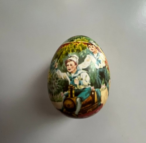 Vintage easter egg tin - easter,