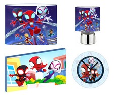 SPIDEY & AMAZING FRIENDS CEILING SHADE, TOUCH LAMP, WALL ART, CLOCK or BUNDLE