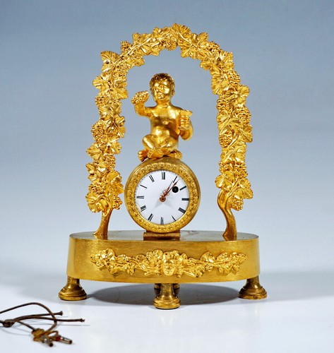 French ormolu table clock - ormolu,