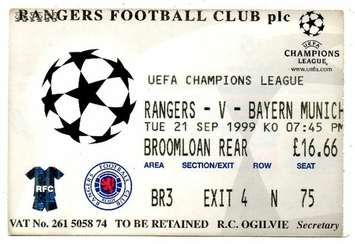 Ticket glasgow rangers - ticket,