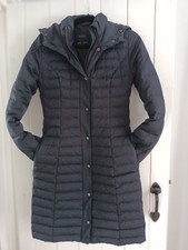 zara navy down coat size xs