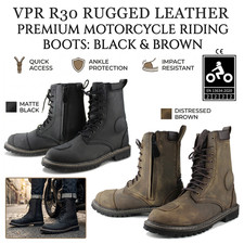 VPR Leather Motorcycle Boots
