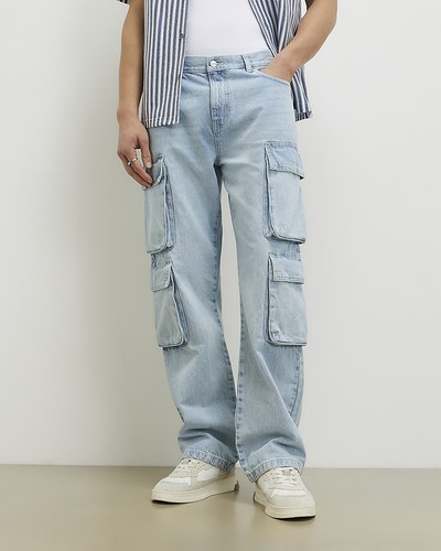 River island mens cargo jeans - river,