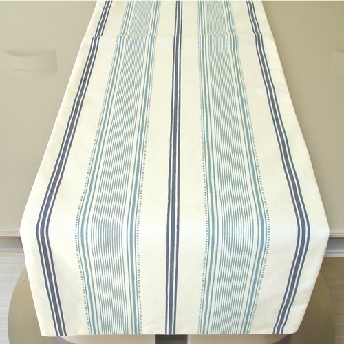 Blue table runner laura - blue, 48"