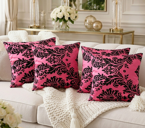 Set black satin - satin, damask