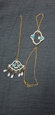 Kundan hand chain bracelet - kundan,