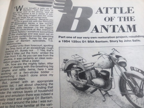 Bsa bantam resto - d1, motorcycle