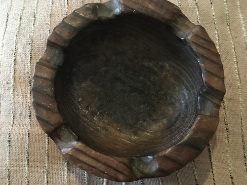 Vintage wooden ashtray - vintage, large