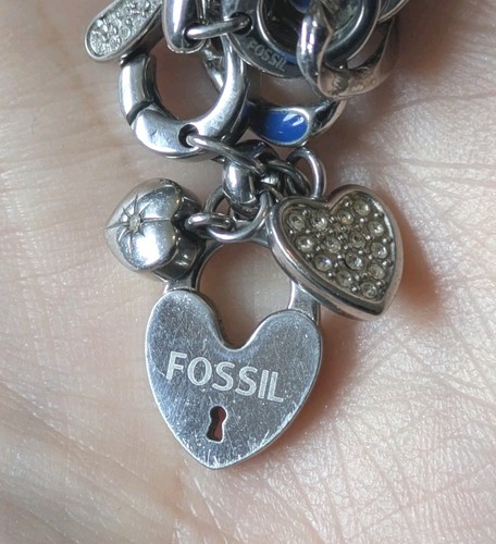 Signed fossil charm bracelet - fossil,