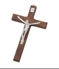 12cm jesus wooden crucifix - 12cm,