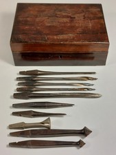 Box of Vintage Brace Drill Bits, inc 2x Countersink bits, Square drive