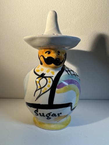 Vintage retro pottery sugar - pottery,