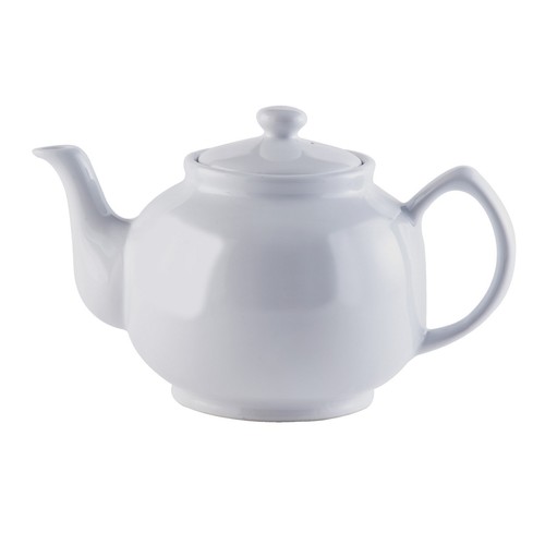 Stoneware teapot white glaze - white,