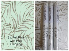 3 x Full Rolls Fern Wallpaper