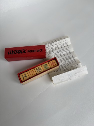 Cossack vintage poker dice set - dice,