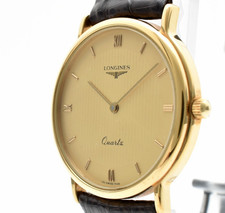 Vintage [N MINT] Longines Presence 150 7048 Gold Round Qz 32mm Men's Watch JAPAN