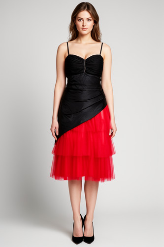Black and red strappy - black,