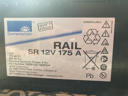 Sonnenschein 12v battery 175ah - sonnenschein,