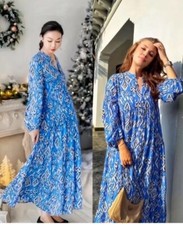 ZARA BLUE PRINTED MIDI MAXI
