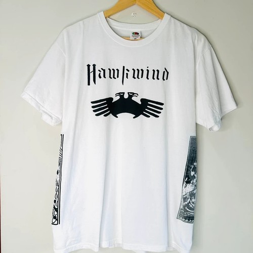 Hawkwind band shirt white - hawkwind,