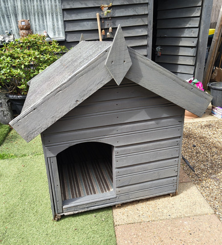 Raised grey wooden - raised, outdoor