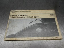 Harley Davidson FLT/FXR 1340cc 5-Speed 1985 Owners Manual / Handbook