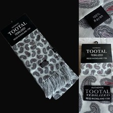 Tootal Vintage Mod Scarf, Steel Paisley, MOD, Retro, BNWT