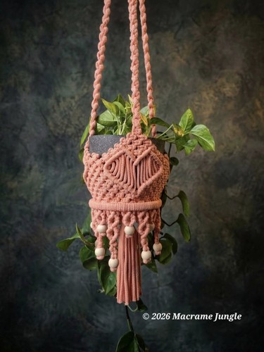 Medium macrame plant hanger - medium,