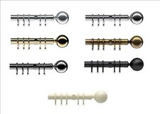 Nikola high quality 28mm metal curtain pole with Lined rings & Ball Finials f…