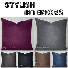 Hi-Quality Handmade Faux Suede Reversible Cushion Covers in Many Colours Sizes 